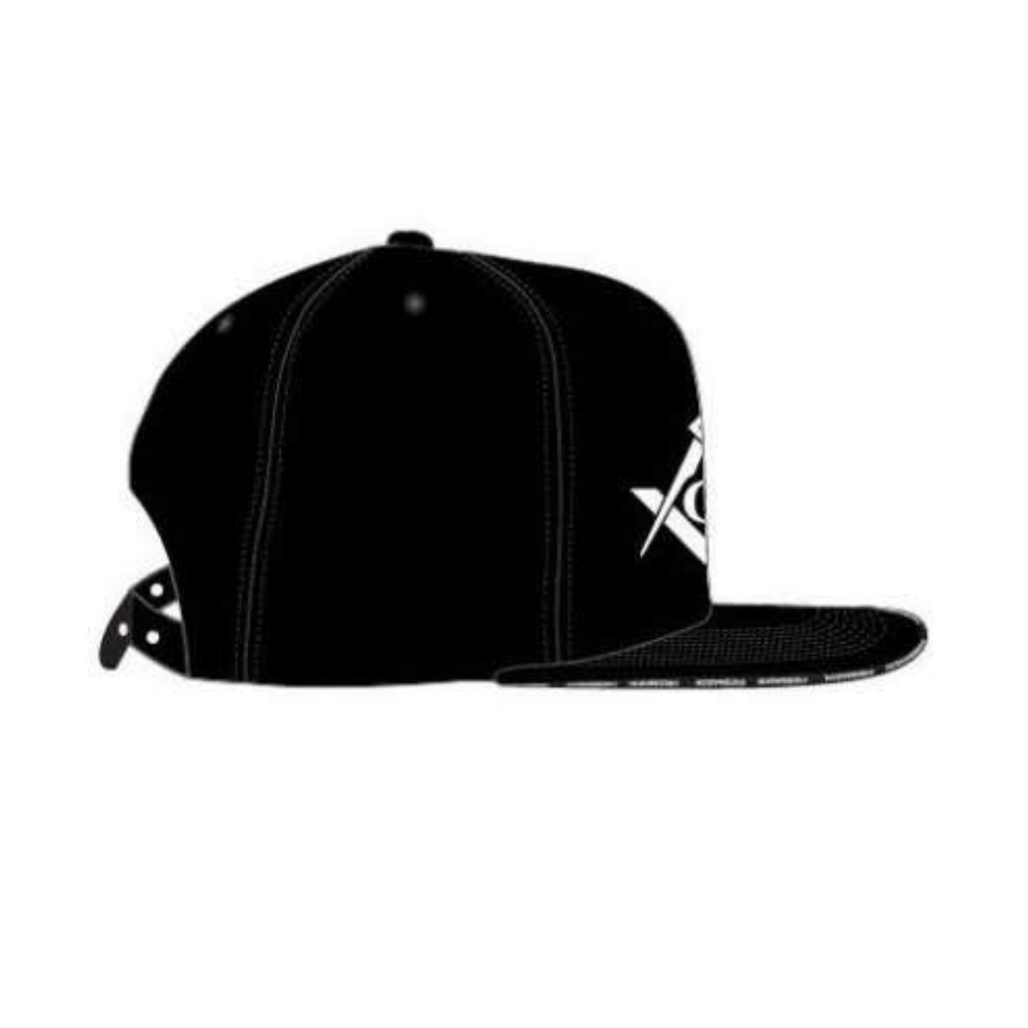 Grip Mason Black FLATBRIM Cap (Embroidered)