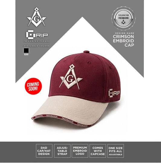 Crimson Embroid Cap