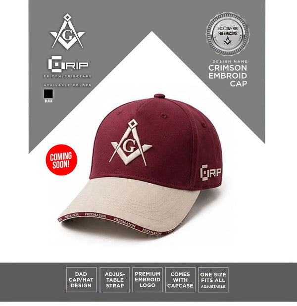 Crimson Embroid Cap